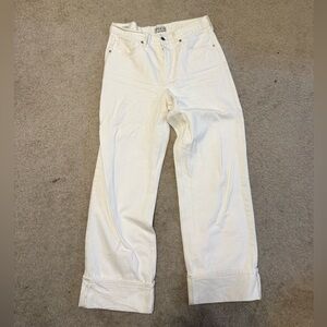 Etica White High-Rise Wide-Leg Jeans